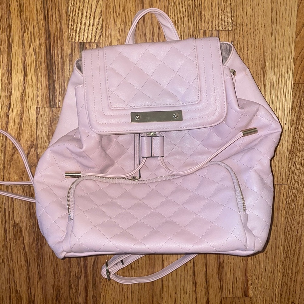 Pink backpack purse
